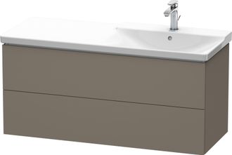Duravit Duravit L-cube M&oacute;dulo Mural 1220mm De Ancho, Profundidad 481, 2 Cajones, Apto Para P3 Comfort Art&iacute;culo 233412, Lavabo A La Derecha, Color: Flanela Gri