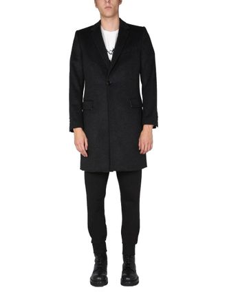 Dolce & Gabbana Single-Breasted Velours Coat