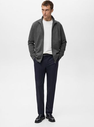 Mango Felpa zip regular-fit grigio scuro vigor&eacute; - Uomo - XXL - MANGO MAN