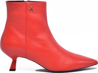 Patrizia Pepe Red Leather Womens Leather Heel Ankle Boot