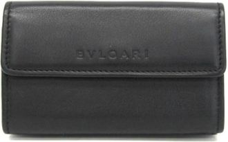 Bulgari Pre-owned Vintage Portemonnee - unisex - Vintage Accessoires - Zwart - ONE Size - Leer - Vintage