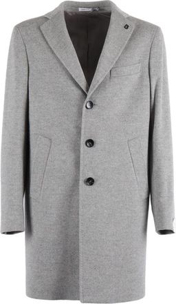 Breras Milano Cappotto - Heren - Mantel - Grijs - M - Wol - Jassen