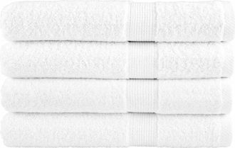 vidaXL Asciugamani per Sauna solund 4 pz Bianchi 80x200cm 600gsm - Vidaxl