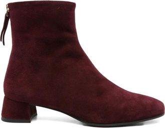 Roberto Festa Milano Su&egrave;de Enkellaarzen - Dames - Laarzen met Hak - Rood - 35 EU - Su&egrave;de - Schoenen