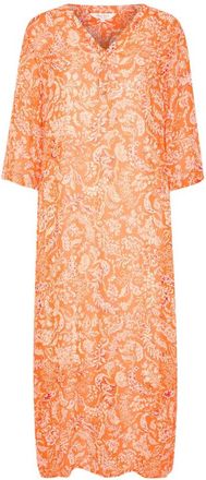 Part Two Botanische Mandarijn Oranje Jurk - Dames - Maxi kleedjes - Oranje - XS - Kleedjes