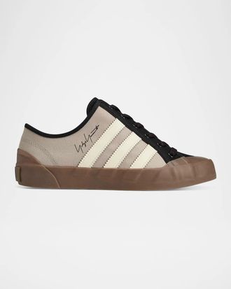 Yohji Yamamoto Men & apos;s Adria Textile and Leather Low-Top Sneakers