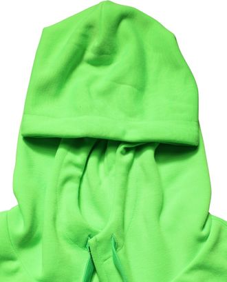 Dolce & Gabbana Mens Green Fullzip Fleece Hoodedsweatshirt Sweater Polyester Clothing