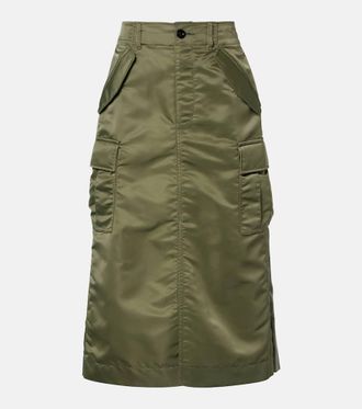 sacai Pleated midi skirt