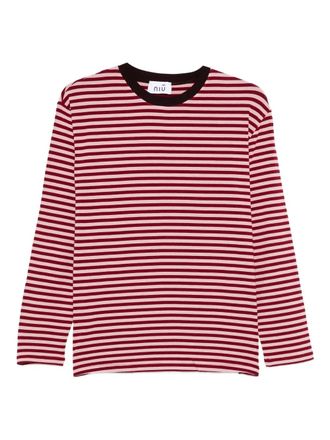 Niù striped long-sleeve T-shirt - Pink