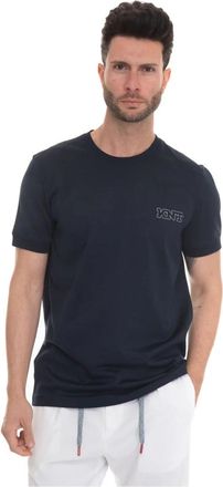 Kiton T-shirt - Heren - T-shirts - Blauw - L - Katoen - Tops