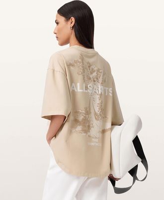 AllSaints Cotton Guardian Amelie Oversized T-Shirt, Size: XS
