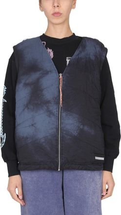Aries V-Neck Vest With Tie-Dye Pattern