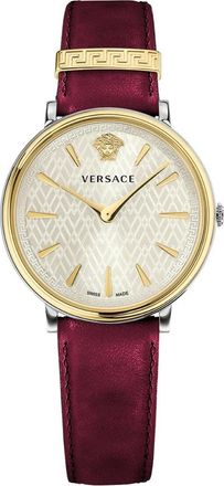 Versace Horloges - Dames - Horloges - Geel - ONE Size - Leer - Accessoires