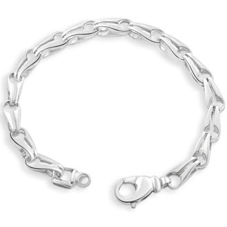 Pompeii3 Mens 14k Gold (31gram) or Platinum (51gram) 6.5mm Link Bracelet 8.5