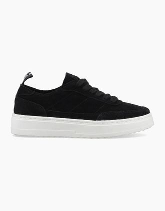 Hush Puppies Womens Hush Puppies NESTA TRAINER Womens Casual Trainers Black - Size: 4