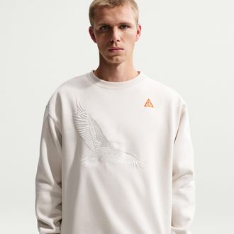 Nike Mens Nike ACG USA Therma-FIT Crew-Neck Sweatshirt in Grey | IB4380-030