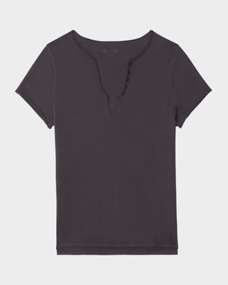 Zadig&Voltaire Tuni Strass Wings Henley T-Shirt