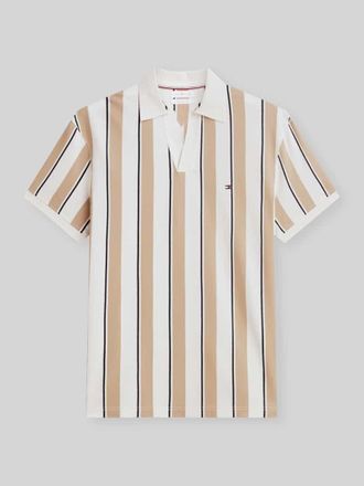 Tommy Hilfiger Relaxed Fit Poloshirt aus reiner Baumwolle in Beige, Gr&ouml;&szlig;e XXL
