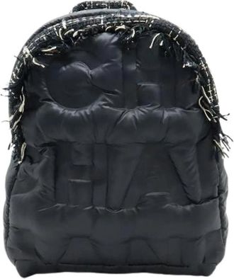 Chanel Pre-owned Vintage Nylon Rugzak - Dames - Vintage Rugzakken - Zwart - ONE Size - Nylon - Vintage