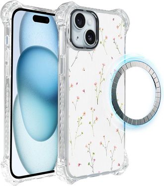 OEM Funda Ibizu Dropguard Ultra Para Iphone 15 Plus Con Magsafe, Dise&ntilde;o Pastel Bloom Y Wildflower Fantasy