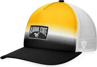 Top of the World Mens Top of the World Black/Gold Alabama State Hornets Daybreak Foam Trucker Adjustable Hat at Nordstrom