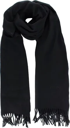Herm&egrave;s Black Cashmere Tassel Scarf