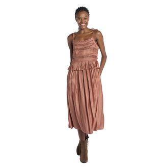 Sea NY Risa Satin Tank Jurk - Dames - Casual kleedjes - Roze - XS - Satijn - Kleedjes