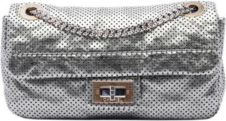 Chanel Pre-owned Perforated Leather Shoulder Bag - Dames - Vintage Schoudertas - Grijs - ONE Size - Leer - Vintage