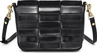 OLD TREND Lupi Woven Leather Crossbody Bag in Black at Nordstrom Rack