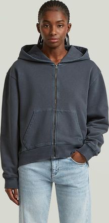G-Star Washed Zip Relaxed Hoodie - Donkerblauw - Dames