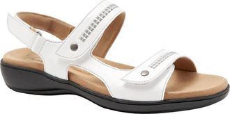 Trotters Womens Venice Leather Sandal In White
