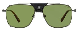 Moncler ML0287 Navigator Metal Frame Sunglasses - Green