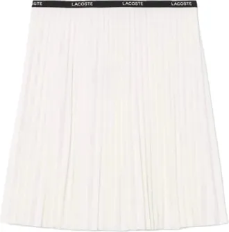Lacoste Rokken, Dames, Wit, M, Polyester, Korte geplooide rok