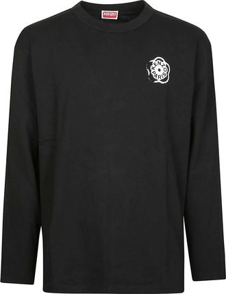 Kenzo Tops, Heren, Zwart, L, Katoen, Boke Flower 2.0 Relax Long Sleeve T-Shirt