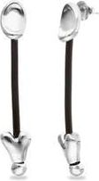 UNOde50 Long Leather Earrings with Sterling Silver Plating at Nordstrom