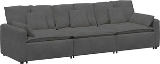 vidaXL Vidaxl - Divano Modulare con Cuscini Grigio Scuro