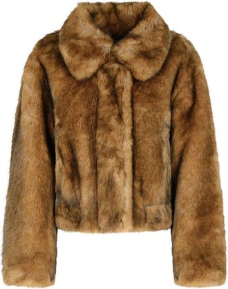 Stand Studio Cropped Faux Fur Jacket