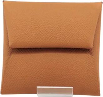 Herm&egrave;s Tweedehands leren portemonnees - Dames - Vintage Accessoires - Bruin - ONE Size - Leer - Vintage