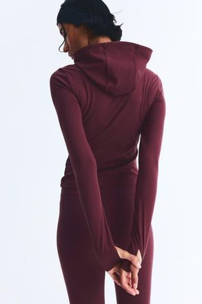 H&M Hooded Sports Jacket With Softmove in Light Burgundy at Nordstrom, Size X-Small