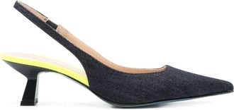 Roberto Festa Milano 50mm Arabel pumps - women - Fabric/Calf Leather/Calf Leather - 37 - Blue