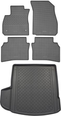 OEM Opel Insignia B Sports / Country Tourer Kombi (5 Puertas) Desde 07.2017 Set - Alfombrillas De Goma Para Coche + Alfombrilla Para Maletero