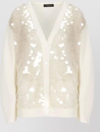 Fabiana Filippi sequin embellished v neck cardigan