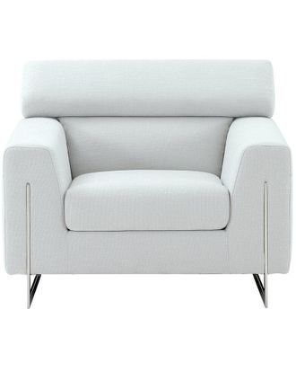 Pasargad Home Serena Modern Silver Lounge Chair