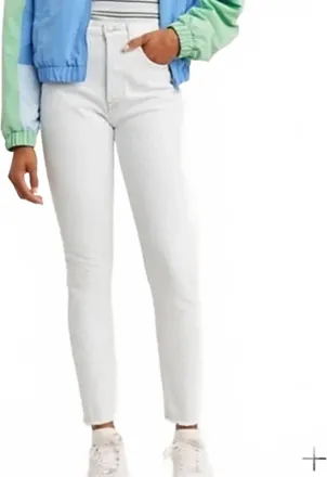 Levi's Womens Premium 501 Skinny Jeans In Blue, White