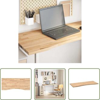 vidaXL Scrivania rovere - Piano Scrivania 120x50x2,5 cm Rovere Massello Non Trattato