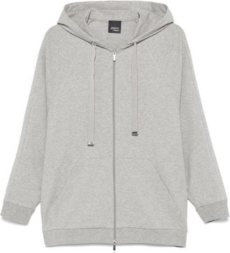 Marina Rinaldi Cinema Hoodie In Grey Cotton
