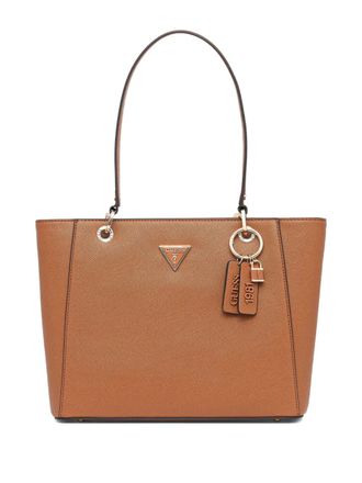 Guess Co Noelle II logo-charm tote bag - women - Polyurethane - One Size - Brown