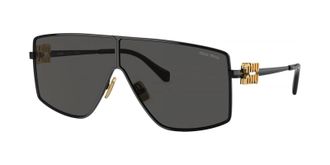 Miu Miu Grey Oversized Ladies Sunglasses MU 51ZS 1AB5S0 69