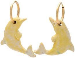 Levens Jewels DOLPHIN HOOPS YELLOW