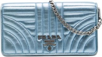 Prada Pre-owned Prada Metallic Soft Calf Impunture Diagramme Wallet on Chain Ladies RC66IO5EA5V6Z0MF